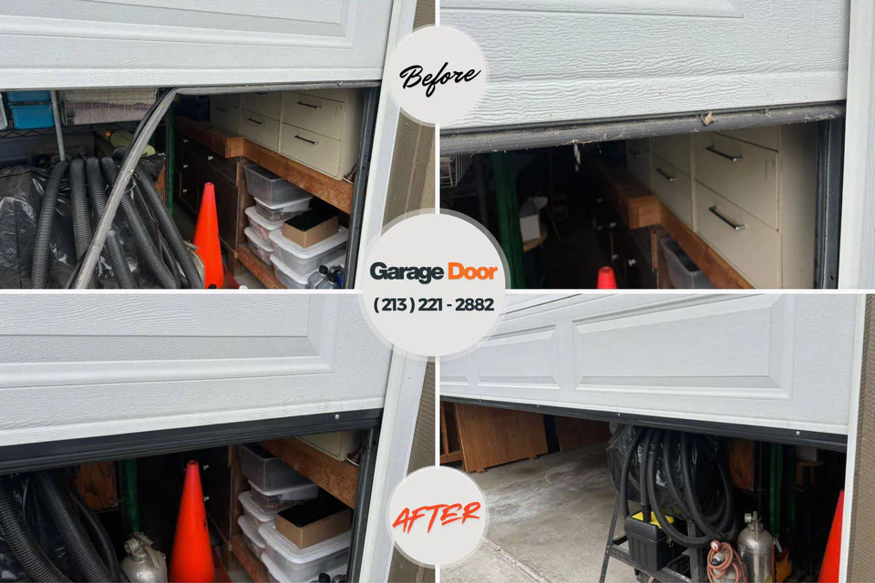 Before and after: garage door repair Coulee Dam, WA
